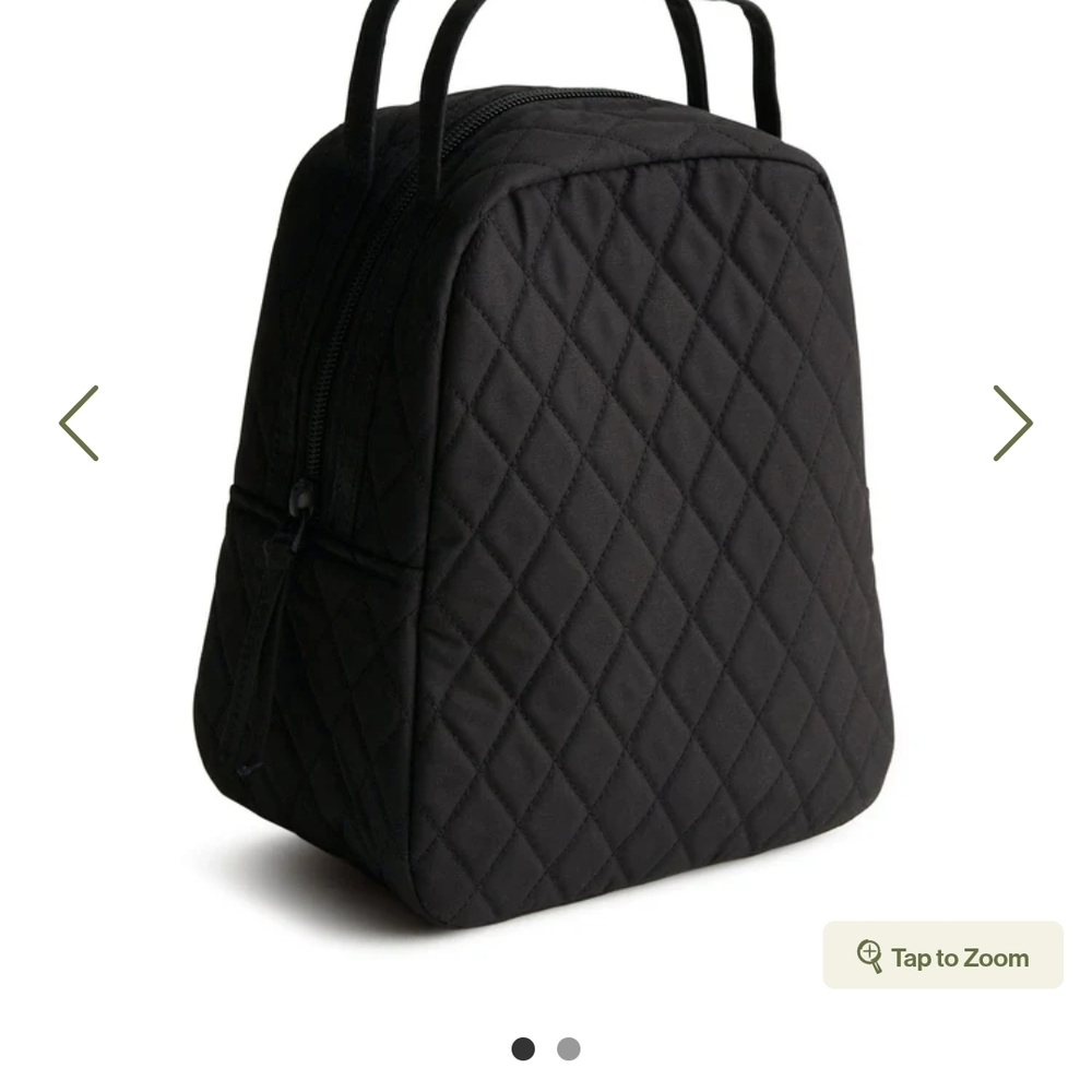 Quilted Black Backpack